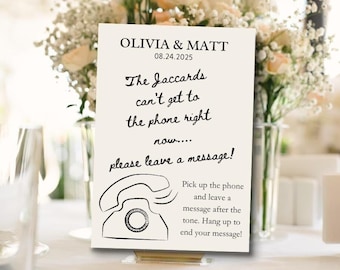 Modèle de plaque de livre d'or audio, message téléphonique Livre d'or Laissez un message après la tonalité Boîte vocale Livre d'or après la tonalité