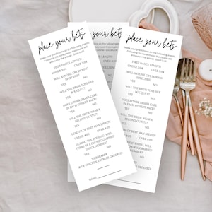Matrimonio Piazza le tue scommesse Carta, Scommesse sull'amore Scommesse di oggetti di scena per matrimoni Giochi per feste di nozze Giochi per feste di addio al nubilato Scommetti sull'amore Gioco di scommesse per matrimoni