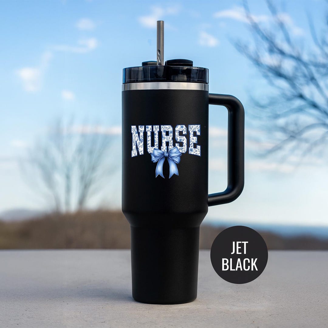 Blue Ribbon Nurse Tumbler – Elegant Medical Aesthetic Design - Etsy