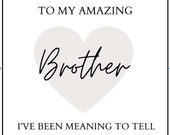 Funny Sibling Birthday Card for Brother Printable