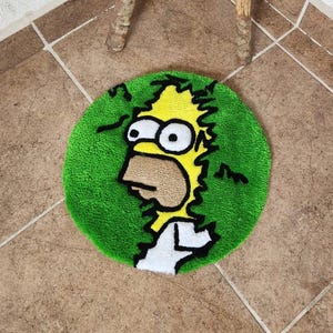 Dywan Homer, dywanik pikowany na zamówienie, dywan dekoracyjny, dekoracja wnętrz, miękki dywan, produkt podarunkowy