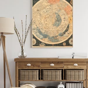 Celestial Star Map Wandkunst Vintage Astronomie Konstellation Poster