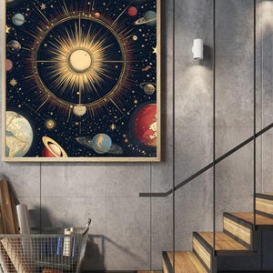 Stellar Ausrichtung Verbundene Galaxie Wand-Kunst-Druck