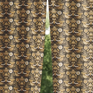 Luna Moth Blackout Curtains: Gothic Botanical Window Drapes