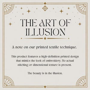 The image is a note on a printed textile technique.