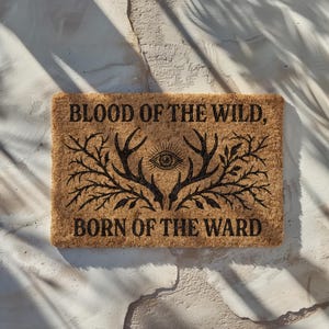 Protection Spell Doormat for Witches and Spiritual Homes, Housewarming Gift for Cottagecore and Gothic Decor