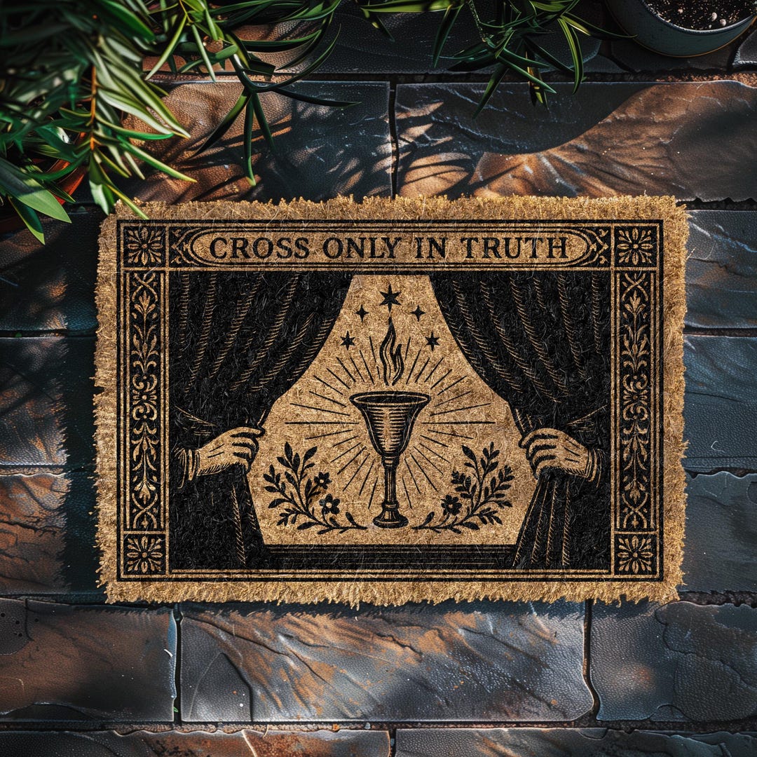 Protection Rune Doormat Gothic Welcome Mat Threshold Protection, Talisman Spell Doormat for ...