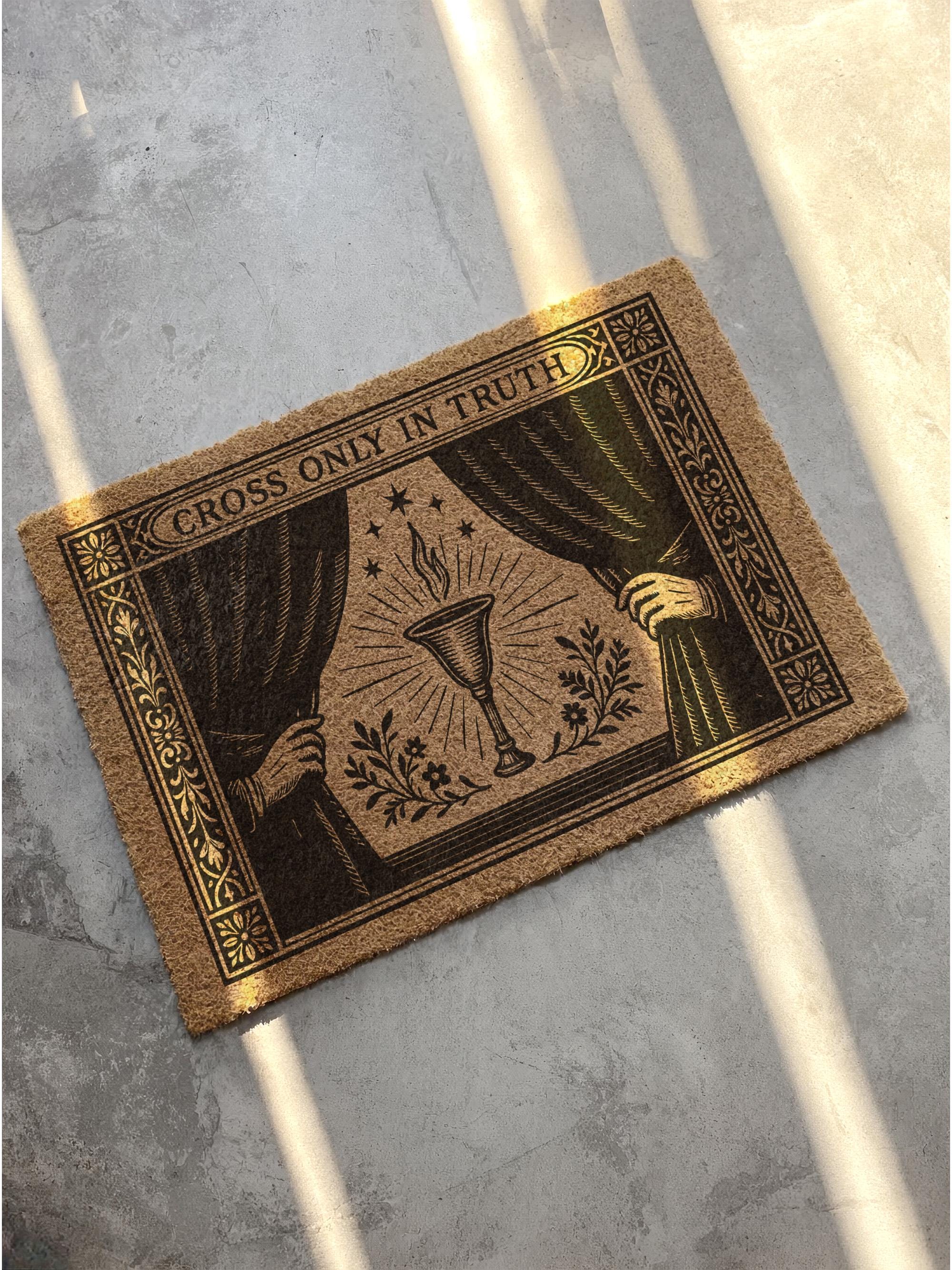 Protection Rune Doormat Gothic Welcome Mat Threshold Protection, Talisman Spell Doormat for ...