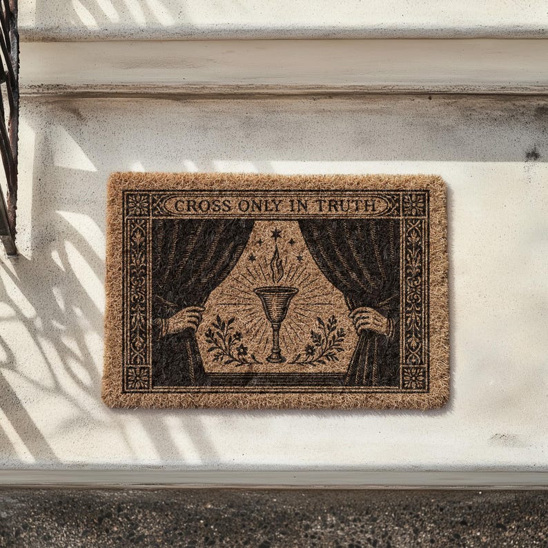 Protection Rune Doormat Gothic Welcome Mat Threshold Protection, Talisman Spell Doormat for ...