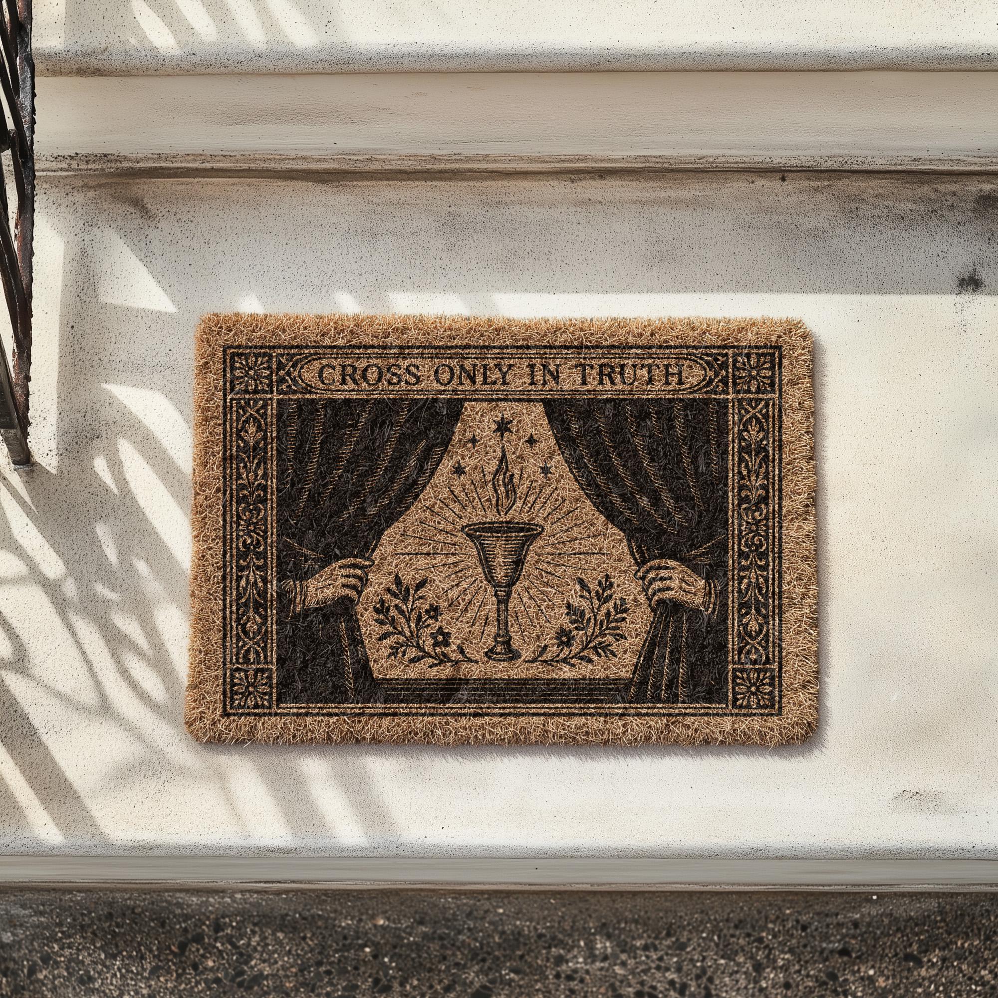 Welcome Protection Gothic Welcome Mat Threshold Protection, Talisman Spell Doormat for ...