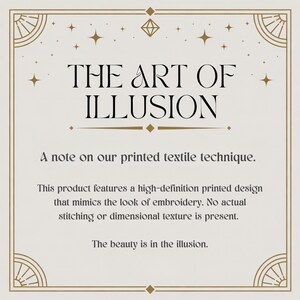 The image is a note on a printed textile technique.