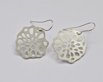 solid silver filigree earrings