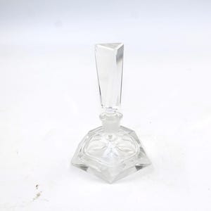 Vintage Glass Perfume Bottle with Stopper - 4.5&quot;