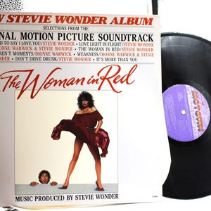 The Woman In Red Soundtrack, Stevie Wonder, Gatefold Vintage Record Album, Original Vinyl LP 33 RPM