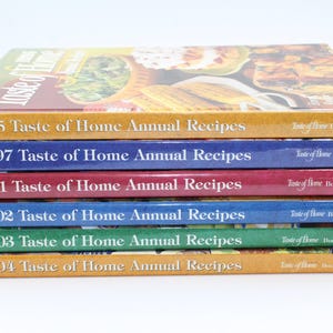 Taste of Home Recipe Cookbooks Set: 1995, 1997, 2001-2004