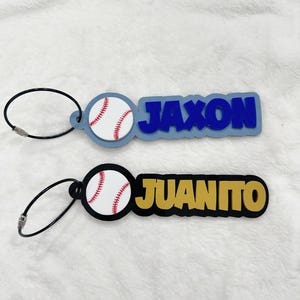 Benutzerdefinierte Baseball Name Schlüsselanhänger | Baseball Schlüsselanhänger | Baseball personalisierte Schlüsselanhänger | Baseball Taschenanhänger | Baseball Namensschild
