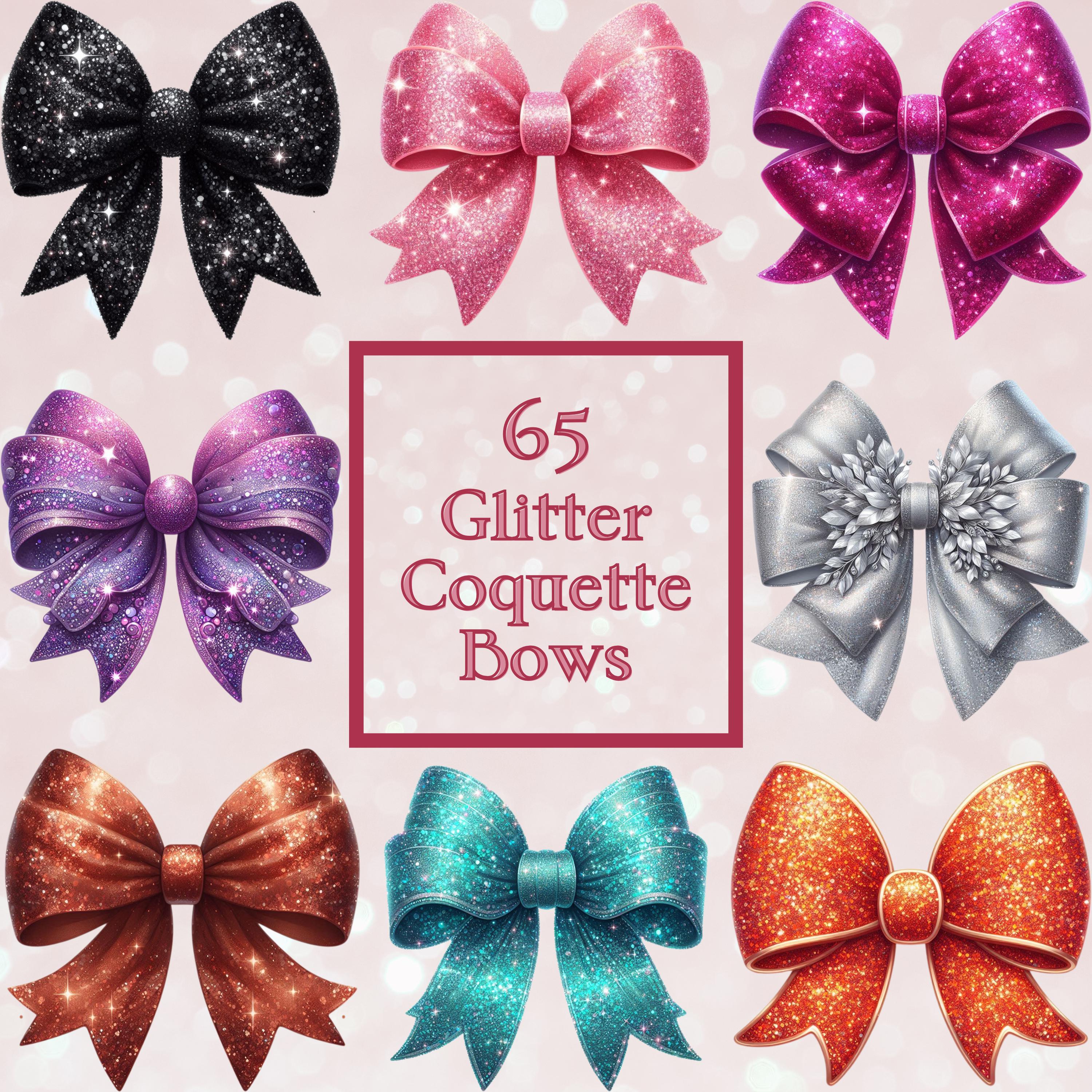 White cheer bows with sparkles - Etsy Schweiz, image size:3000x3000