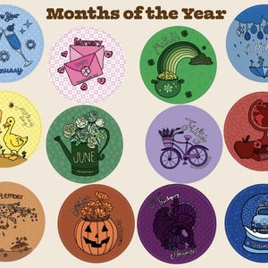 Stickers maanden van het jaar