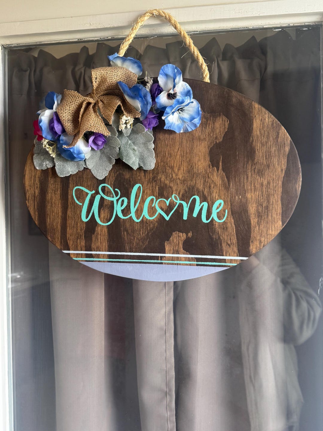 Welcome Oval Door Sign - Etsy