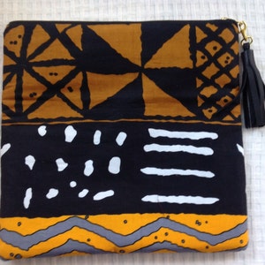 Tribal Clutch, African Print Foldover Clutch Bag, Essoka Clutch image 2