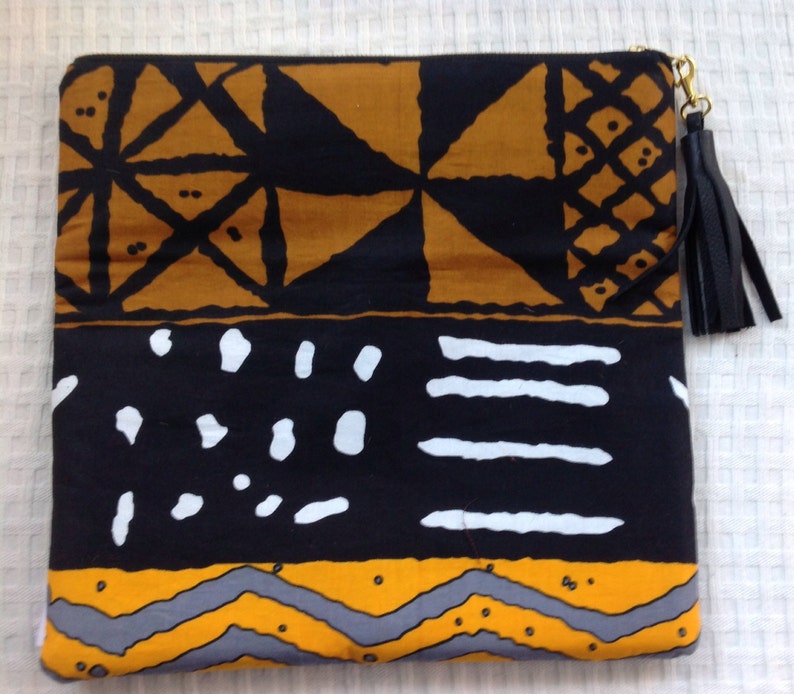 Tribal Clutch, African Print Foldover Clutch Bag, Essoka Clutch image 2