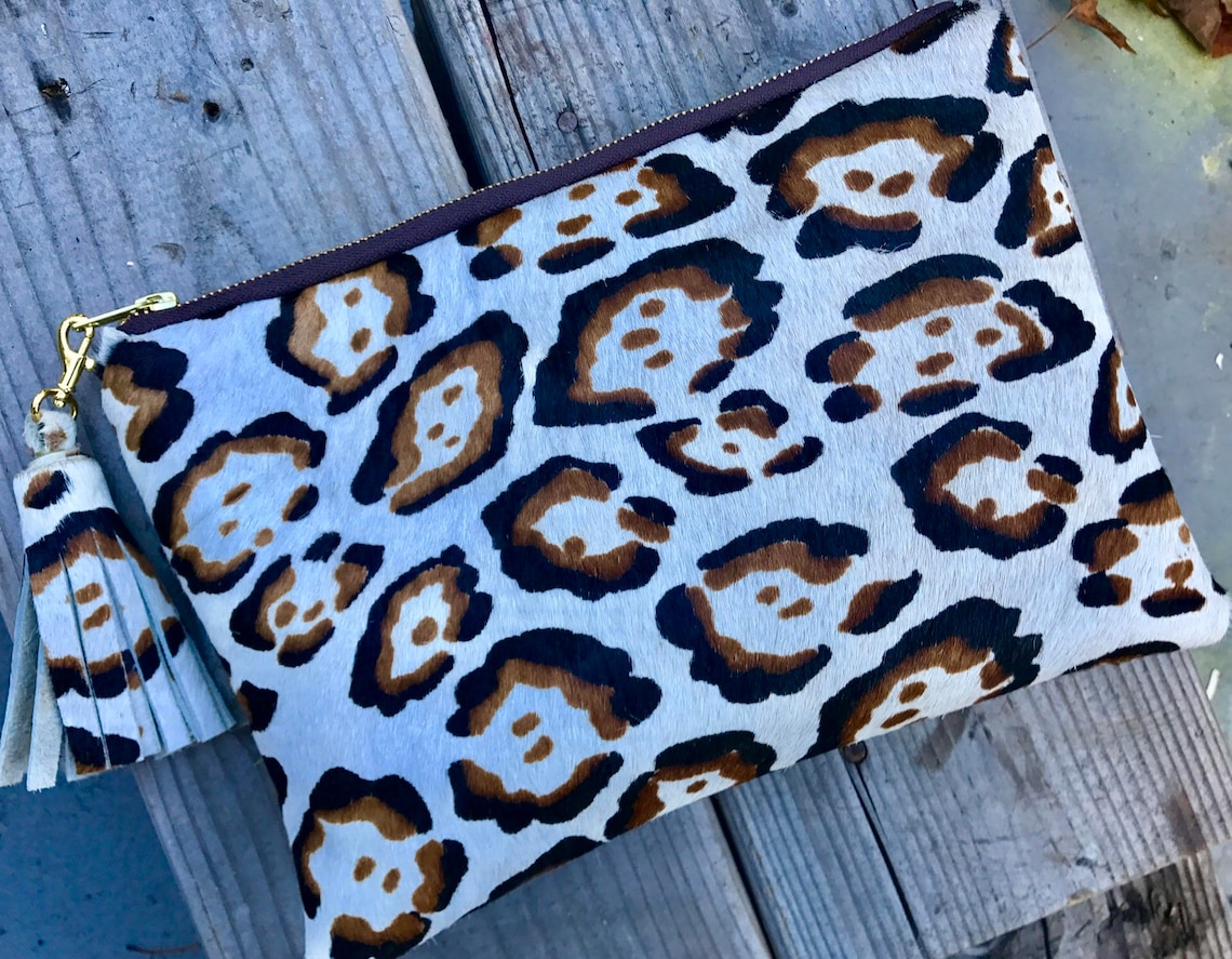 Calf Hair Clutch Bag Clutch Bag Medium Calf Hair Clutch Etsy