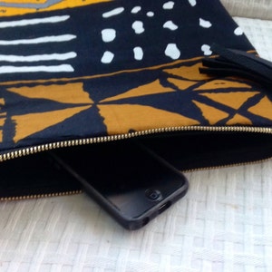 Tribal Clutch, African Print Foldover Clutch Bag, Essoka Clutch image 3