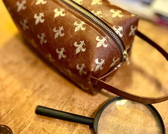 Toiletry Bag, Make up bag, Dopp kit, gifts for him, Square pouch