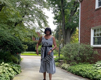 Black and White Mudcloth Print Clutch: Evening or Cosmetic Bag