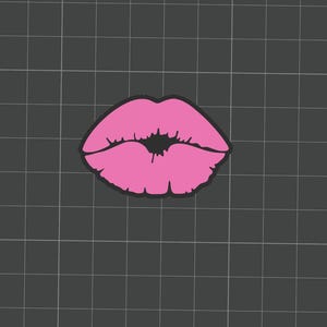 Lips Straw Charm STL File, 3D Print Straw Charm Digital Download