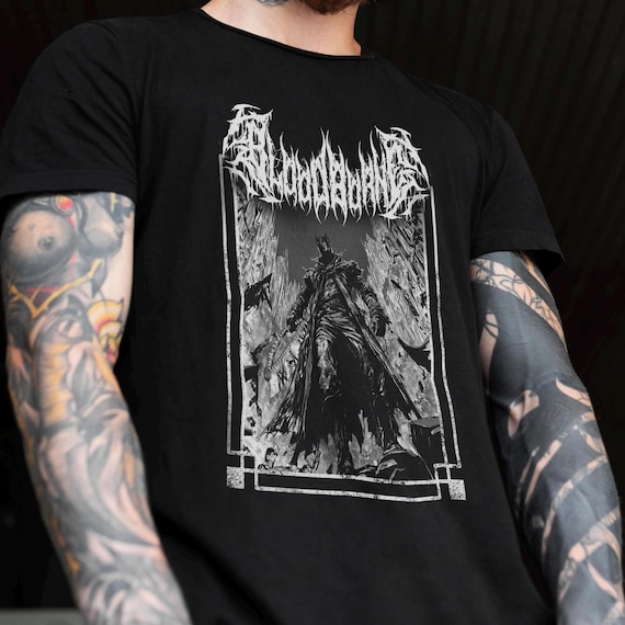 Bloodborne Inspired T-shirt, Unisex Metal Style, Metal Band