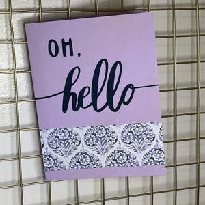 Oh, hola tarjeta de felicitación