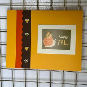 Carte d'escargot Happy Fall