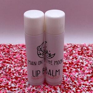 Handmade Lip Balm - Moisturizing & Conditioning - Hydrating - Nourishing - Sugared Strawberry Flavor