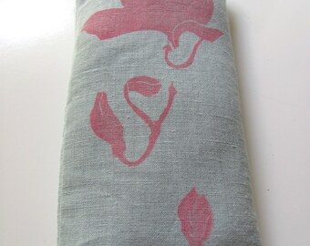 Linen lavender eye pillow-Pink Magnolia