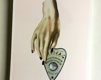 Lámina artística 'Como es arriba es abajo' / tabla ouija / sobrenatural / arte espiritista / drawlloween