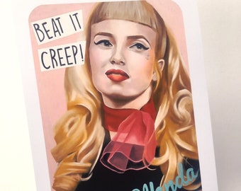 Print Cry Baby's Wanda Woodward - Beat it Creep! John Waters movie