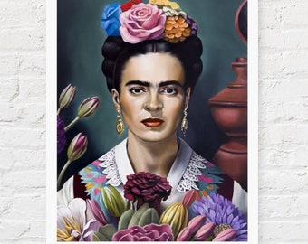 Viva la Frida 12 x 16" Fine Art Print - een gesigneerde gicleeprint van mijn origineel olieverfschilderij / Mexicaanse kunstenaar / Frida Kahlo / Mexico / feministisch