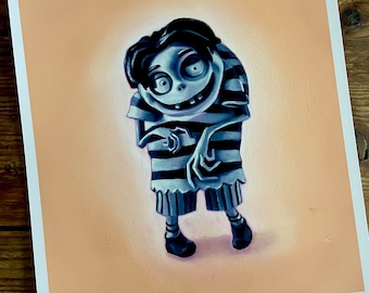 Lámina de Frankenweenie espeluznante Edgar E Gore Tim Burton