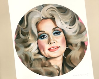 Art Print 8x10" Dolly Parton / 'Dolly Would' / Big hair don't care / Gut grits and lipstick / country singer portrait /