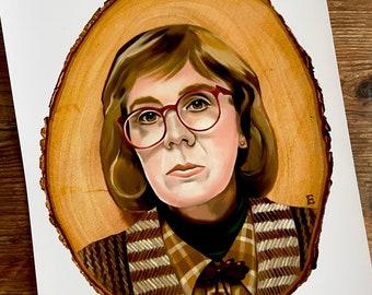 Log Lady / Impresión artística A4 / Arte de fan tributo a Twin Peaks / Fire walk with me / TV de los 90 / David Lynch