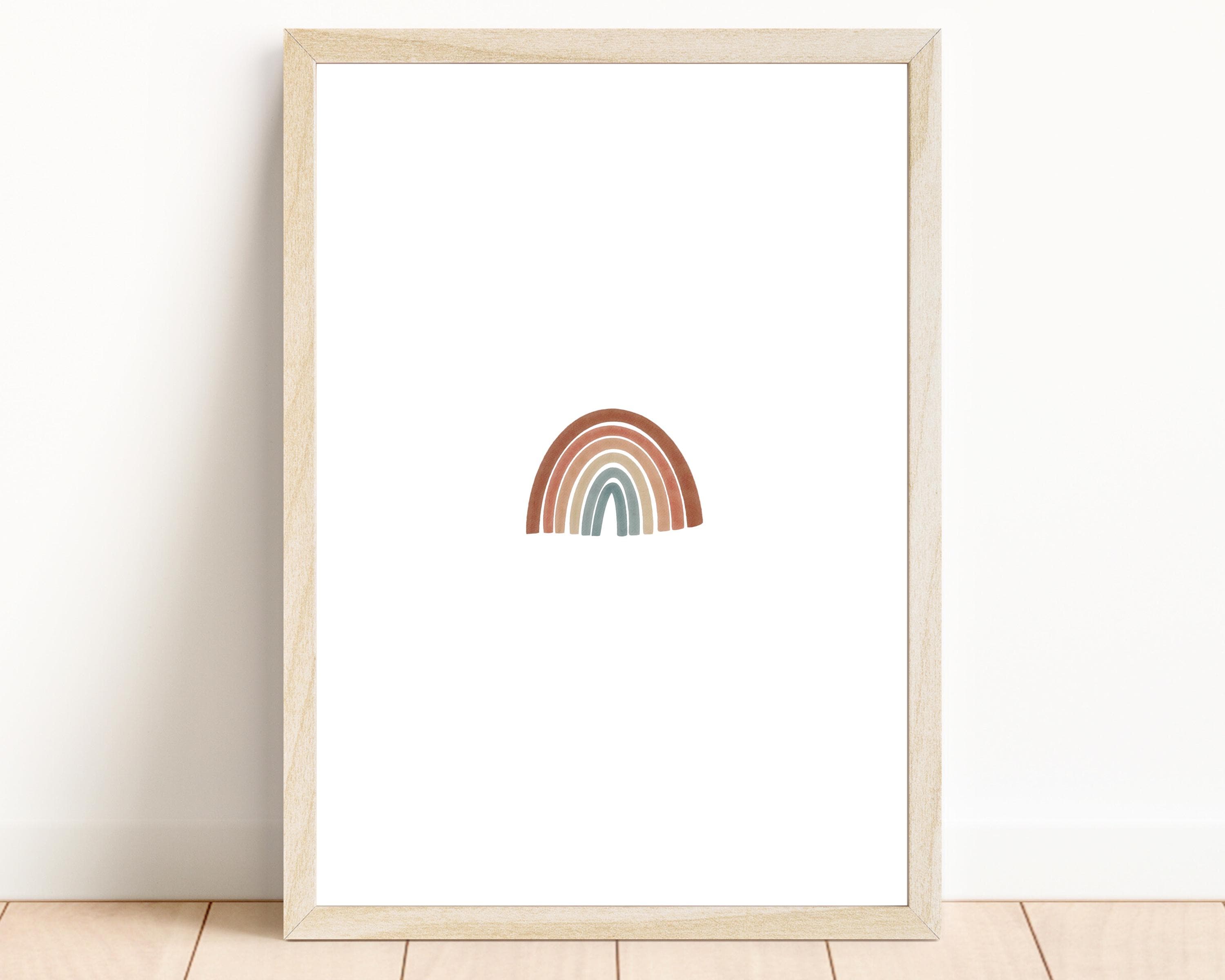 Rainbow Printable Poster, Neutral Nursery Wall Art, Kids Playroom Decor ...