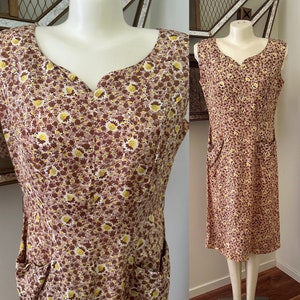 Vintage jaren 50 volup-jurk met schede