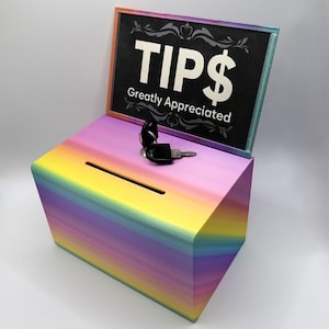 Multipurpose Lockable Box Tip Jar Suggestion Donation Piggy Bank