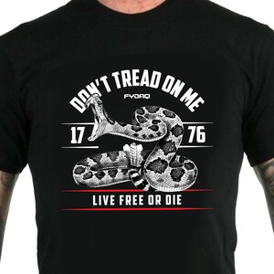 Live Free or Die 1776 T-Shirt Don&#39;t Tread On Me Shirt Gadsden Flag 2nd Amendment Shirt USA Patriotic T Shirt Conservative Shirt Republican