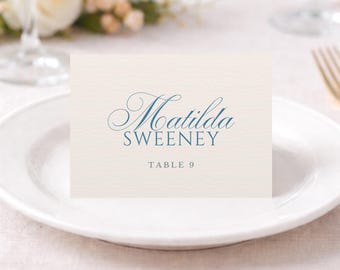 Striped Wedding Place Cards New England Country Club Old Money Seating Cards Nautical Table Tents for Weddings & Events