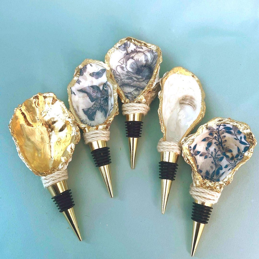 Shell Wine Stoppers Wine Bottle Stopper Bulk Wedding Favors Bridesmaids ...