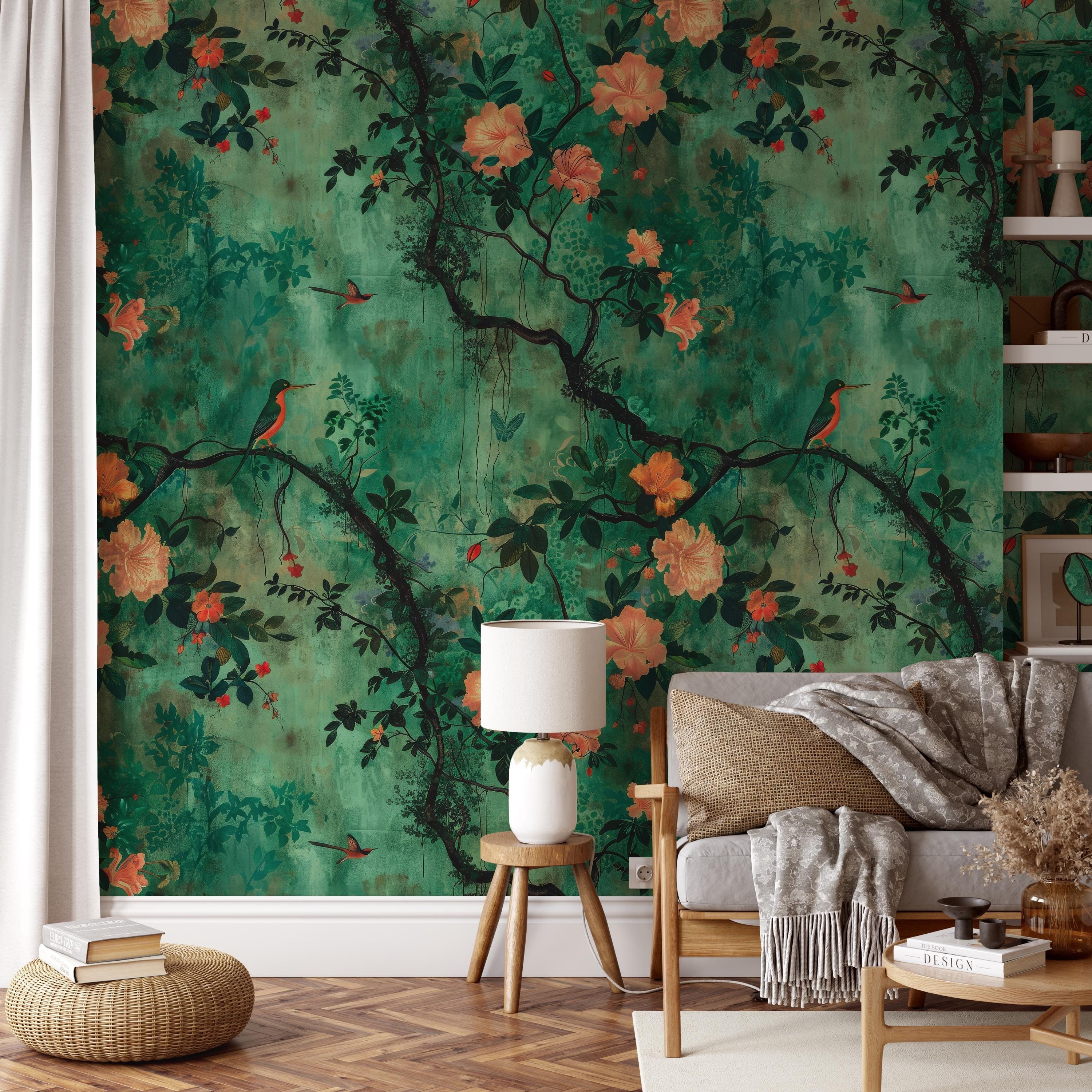 Chinoiserie Peel And Stick Wallpaper