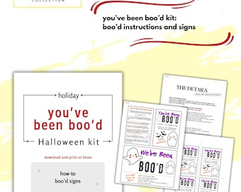 Printable Halloween Boo Game Kit: You've Been Booed Signs (Digital Download)