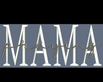 Praying Mama Embroidery Design | Christian Mother Machine Embroidery File | Faith Prayer Stitch | Religious Mom